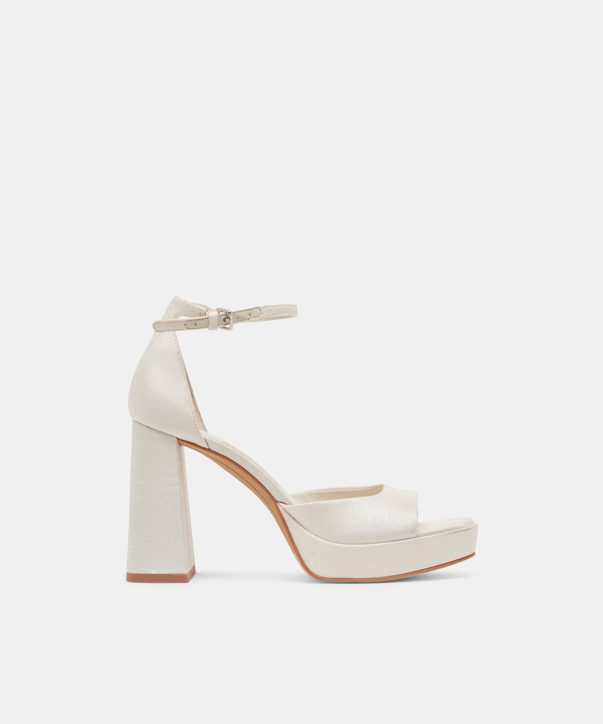 PANDRO HEELS WHITE SATIN