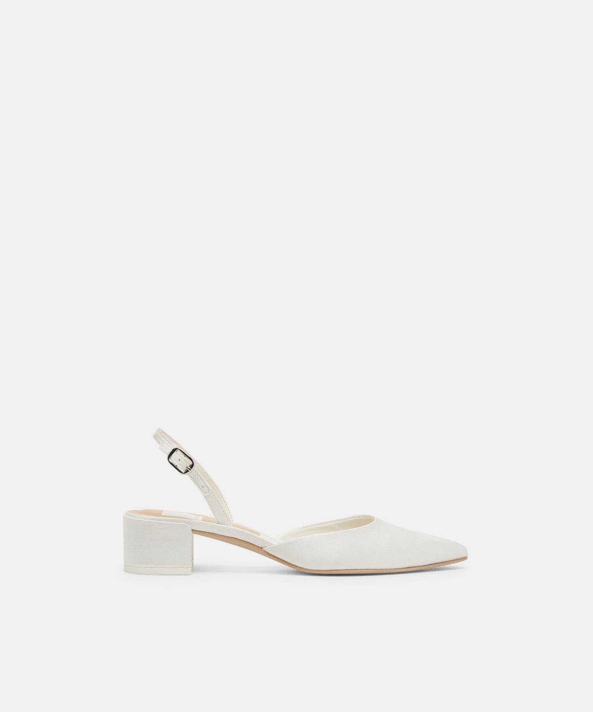 CAREL HEELS TRUE WHITE SATIN