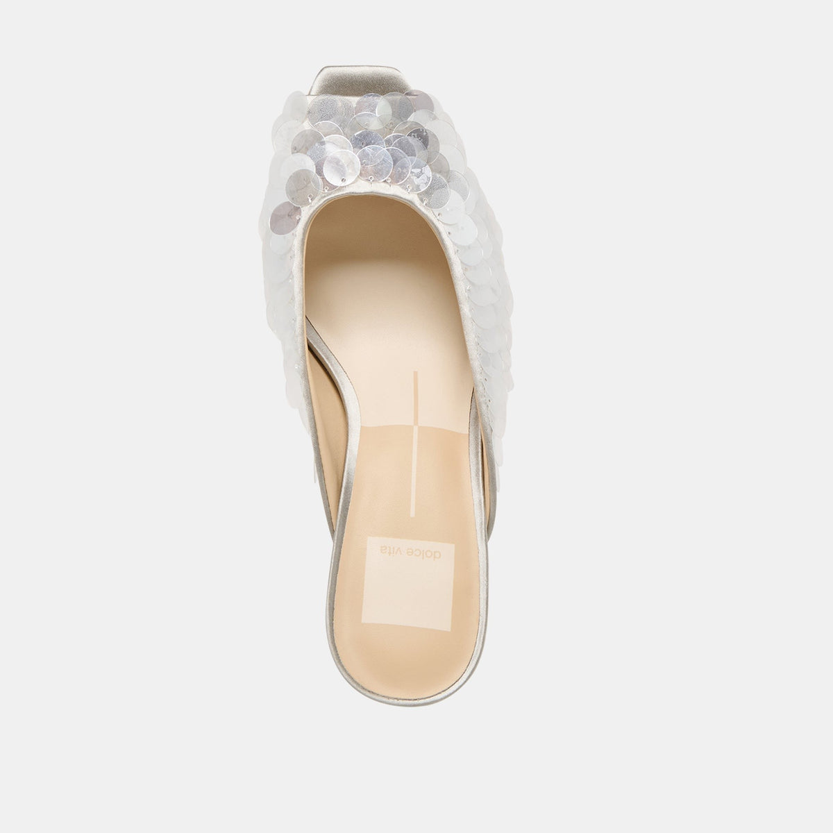 SAMARY CONFETTI HEELS SILVER SATIN
