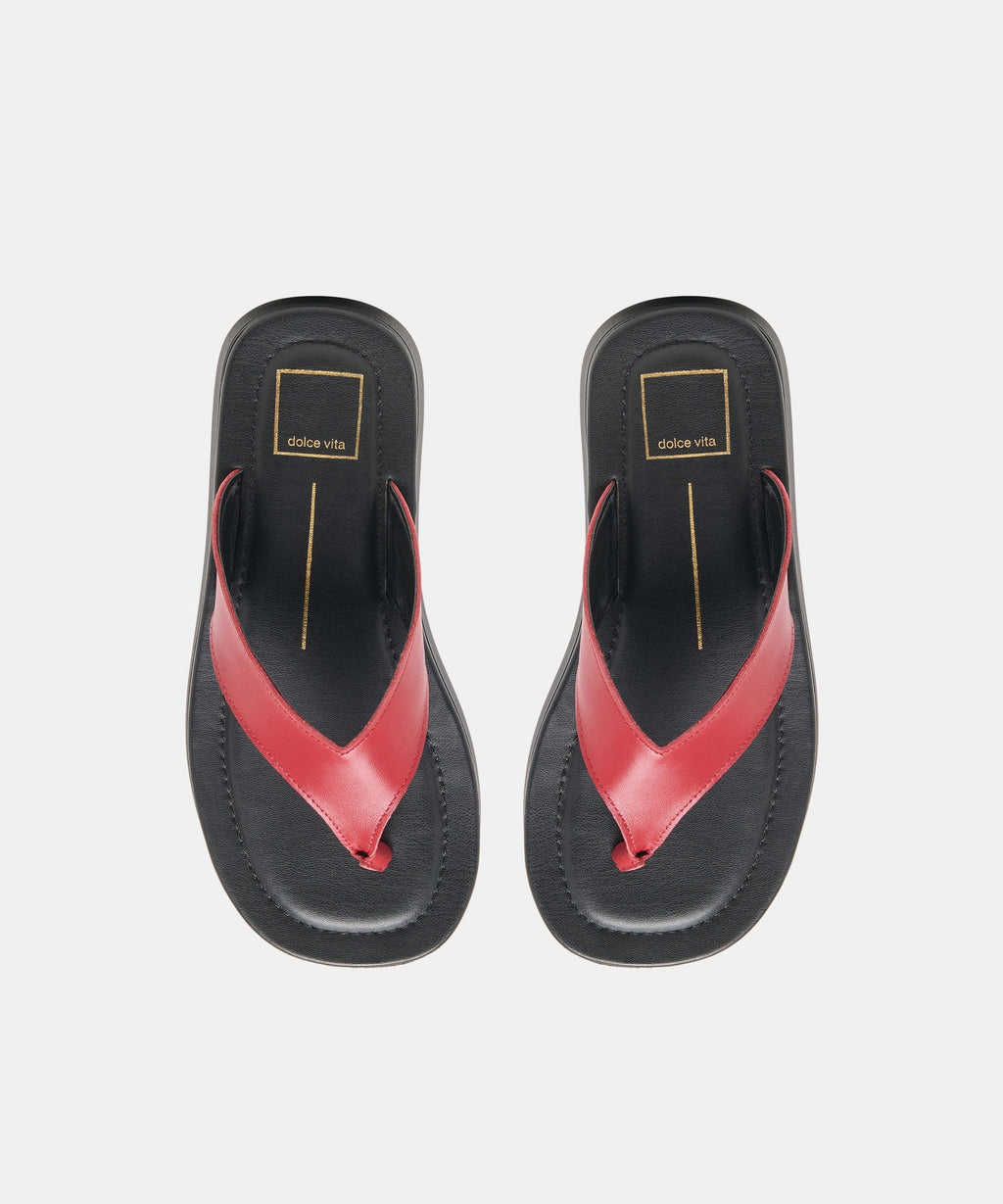 BLAYZE SANDALS RED LEATHER