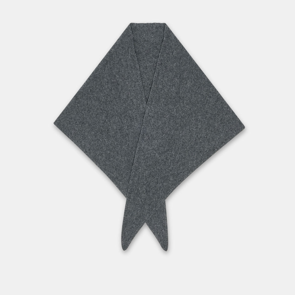 TRIANGLE SCARF DARK HEATHER GREY