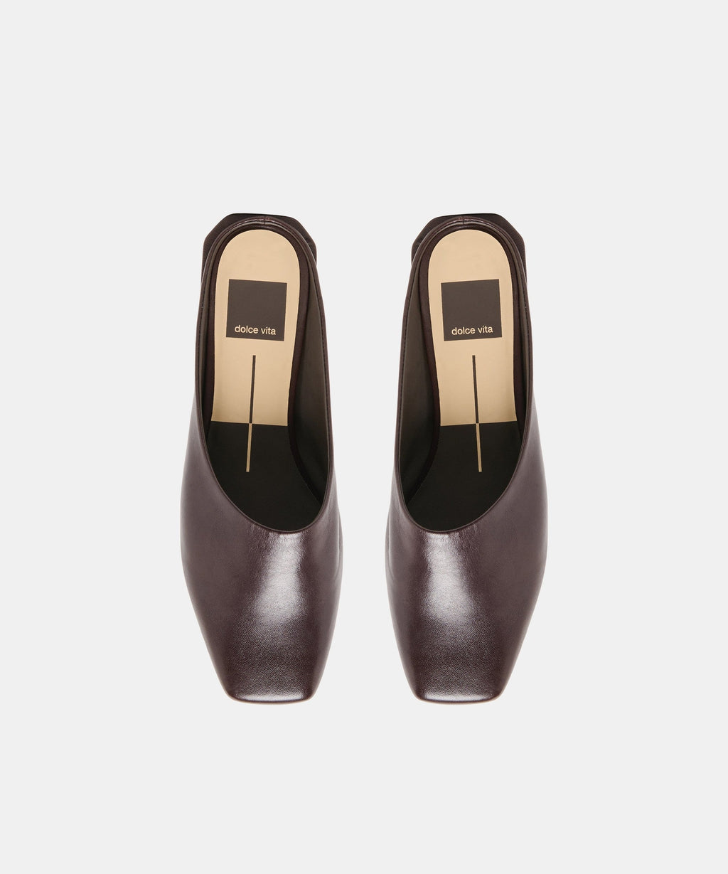 MACLYN FLATS BLACK CHERRY LEATHER