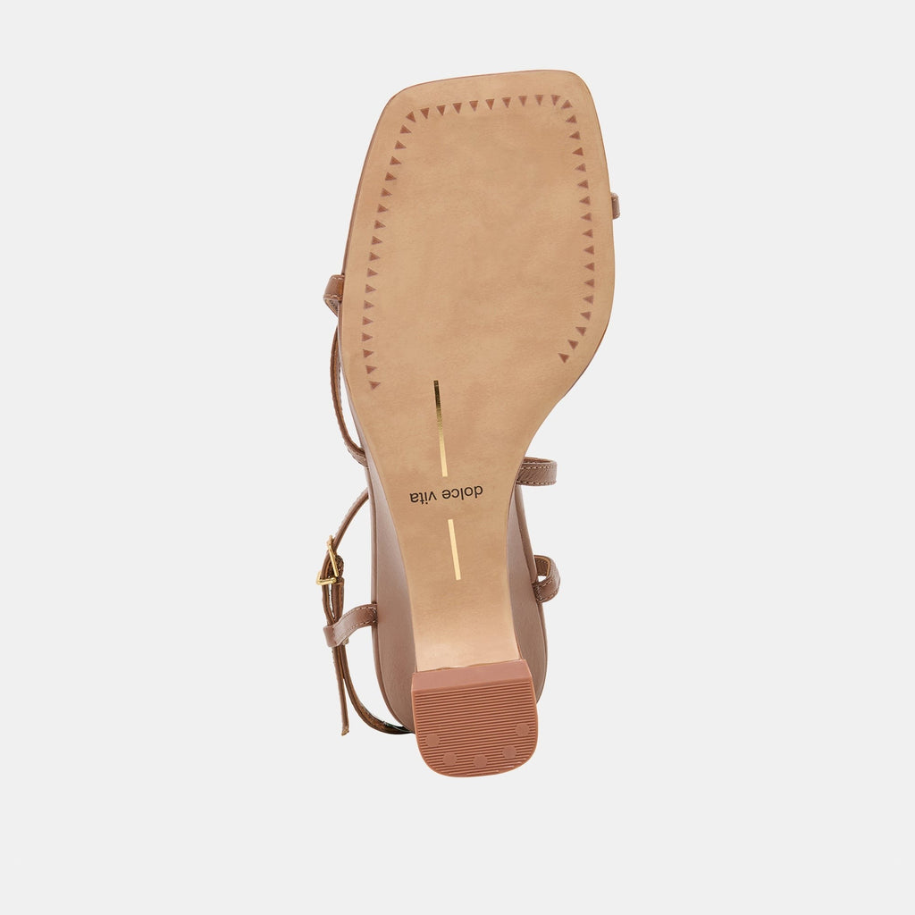 AYLEE WEDGES COGNAC LEATHER