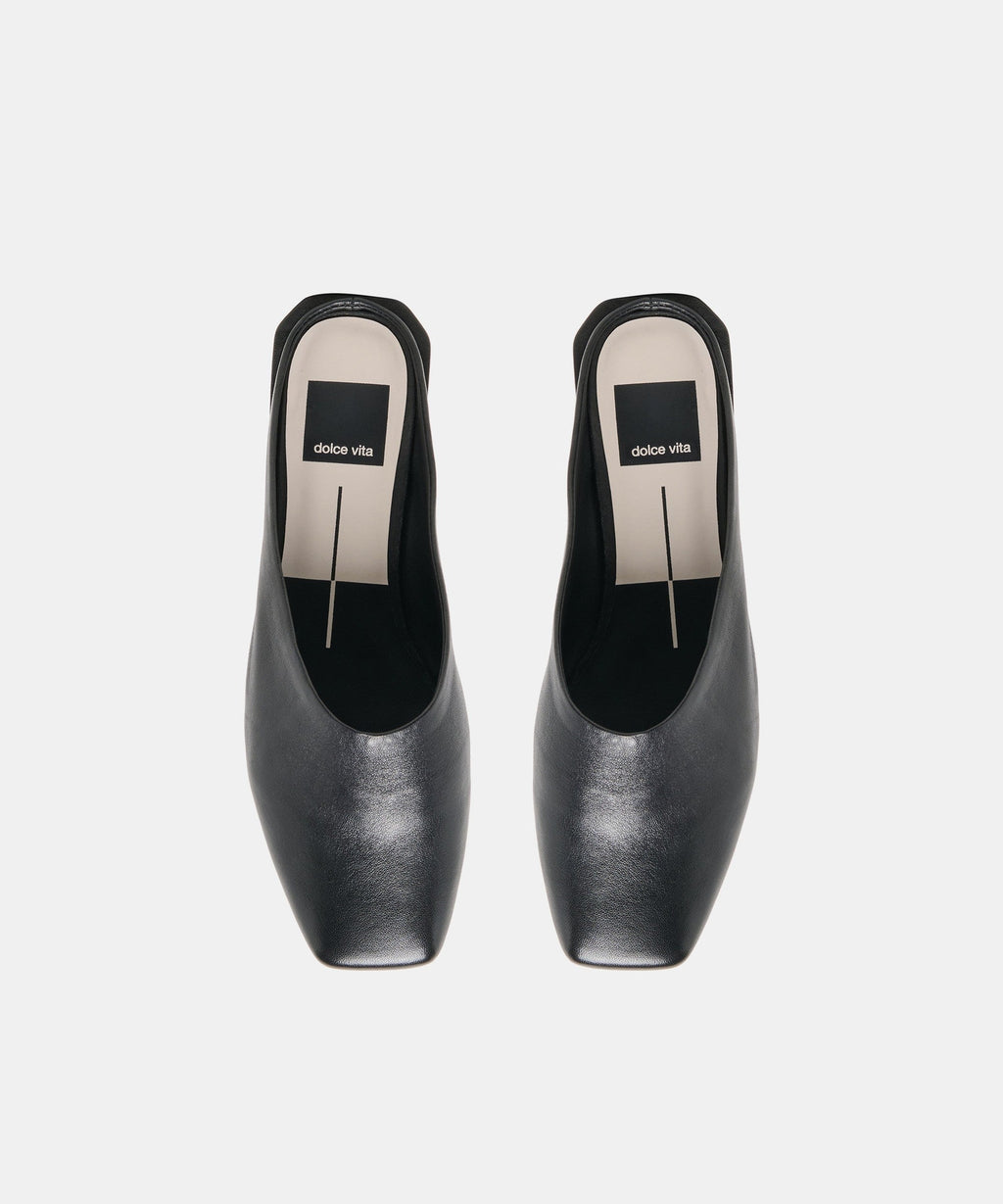 MACLYN FLATS BLACK LEATHER