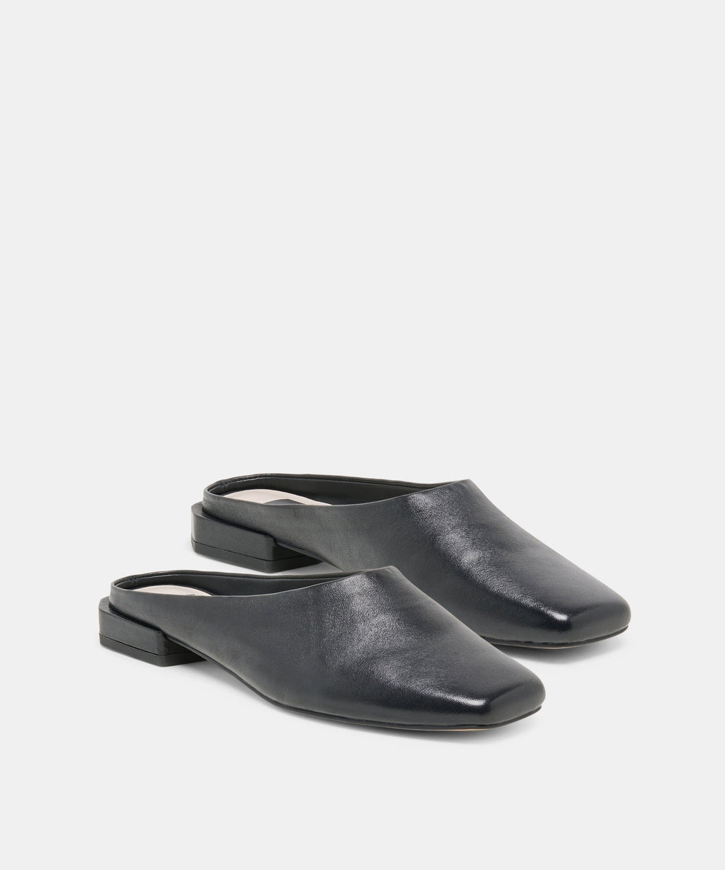 MACLYN FLATS BLACK LEATHER