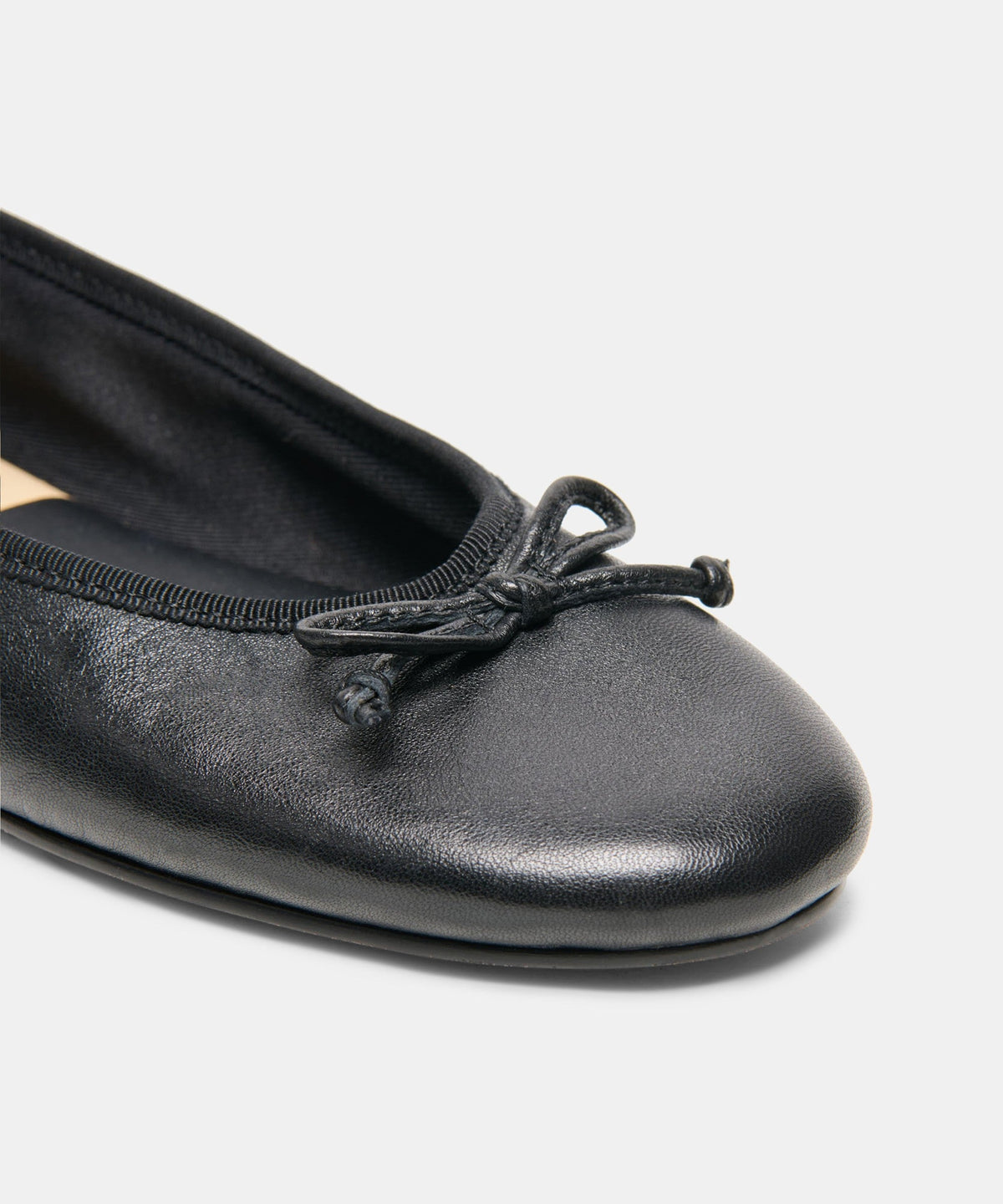RITLA WIDE BALLET FLATS BLACK LEATHER