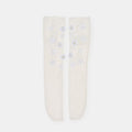 FLORAL CHIFFON SLOUCH SOCKS WHITE