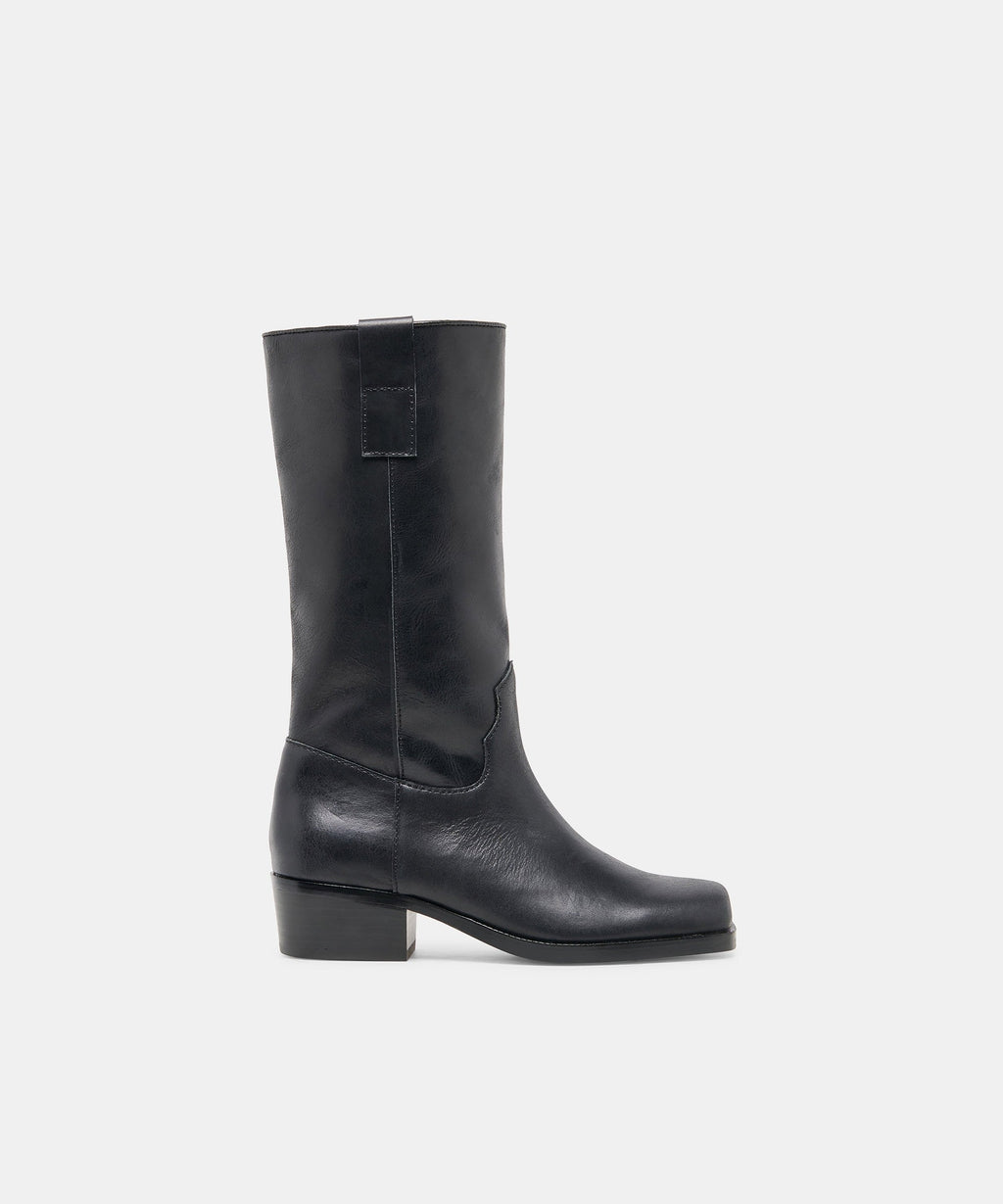 ROMIE BOOTS BLACK LEATHER