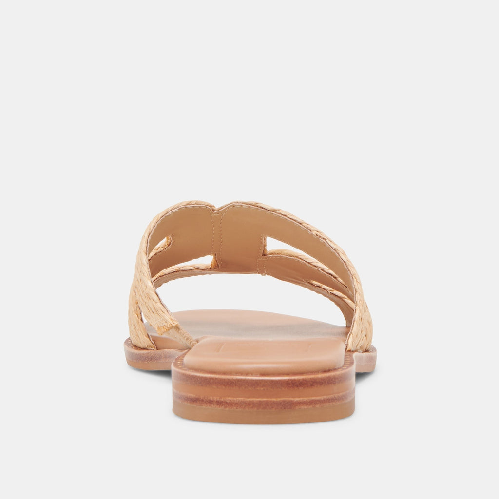 EMON WIDE SANDALS LT NATURAL RAFFIA