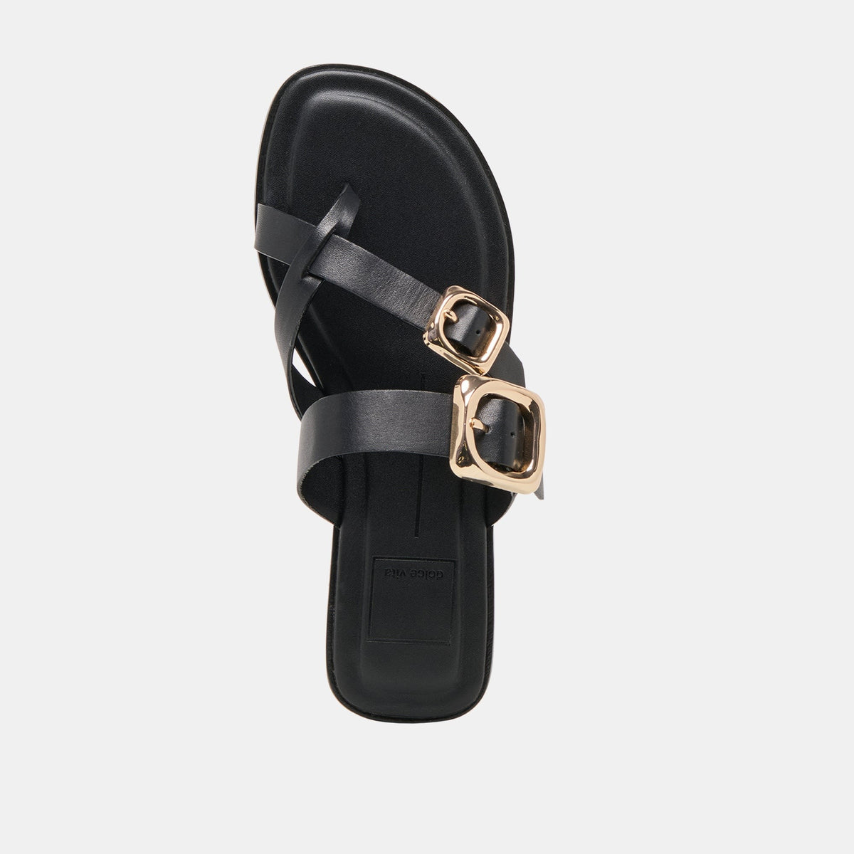 SHORE SANDALS BLACK LEATHER