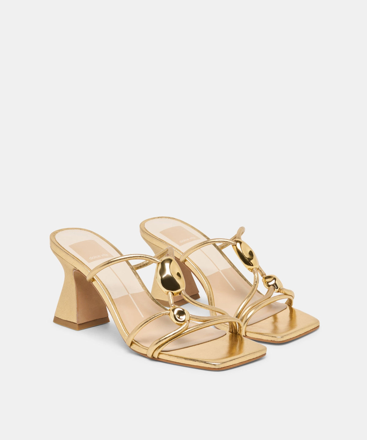 ALAYNA HEELS GOLD LEATHER
