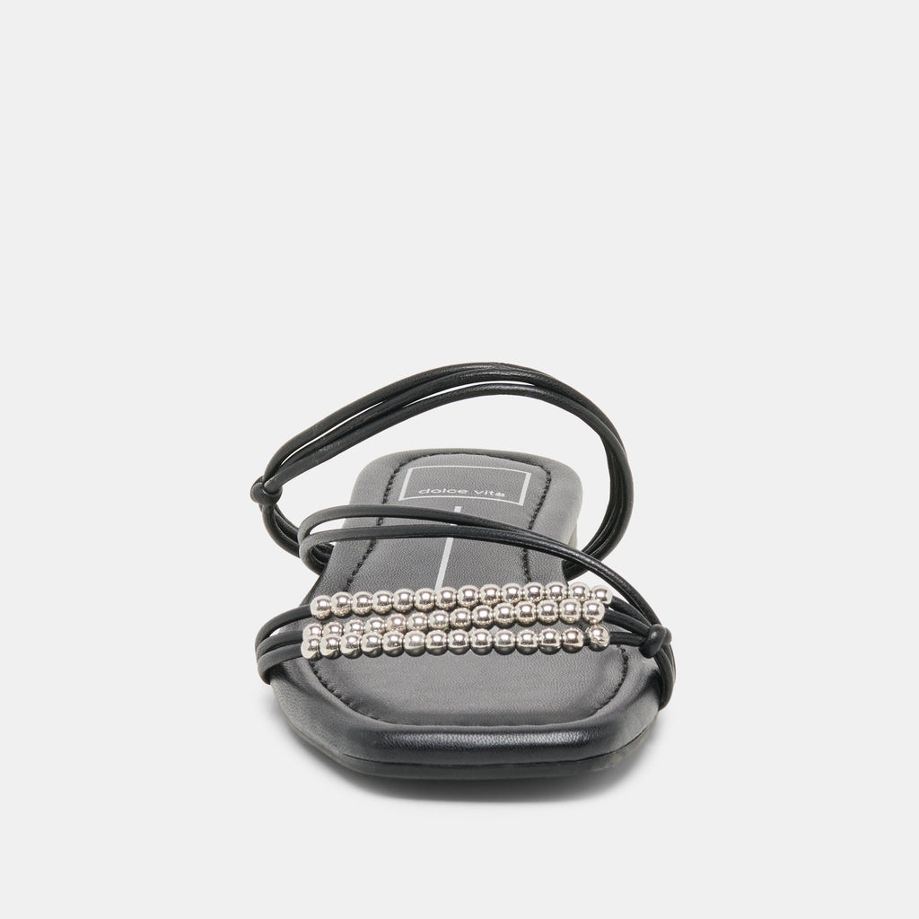 LYNDEE BEAD SANDALS BLACK STELLA