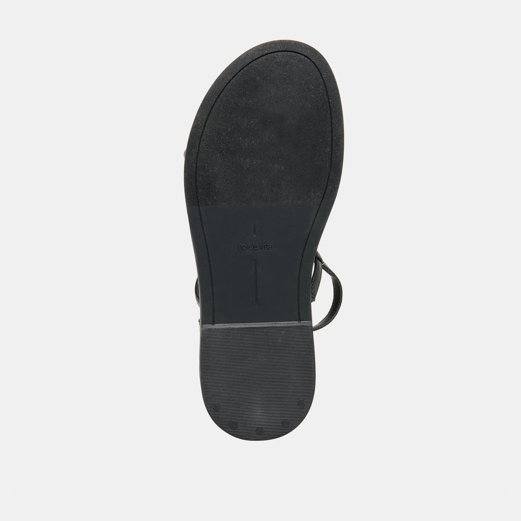 DOM SANDALS BLACK LEATHER
