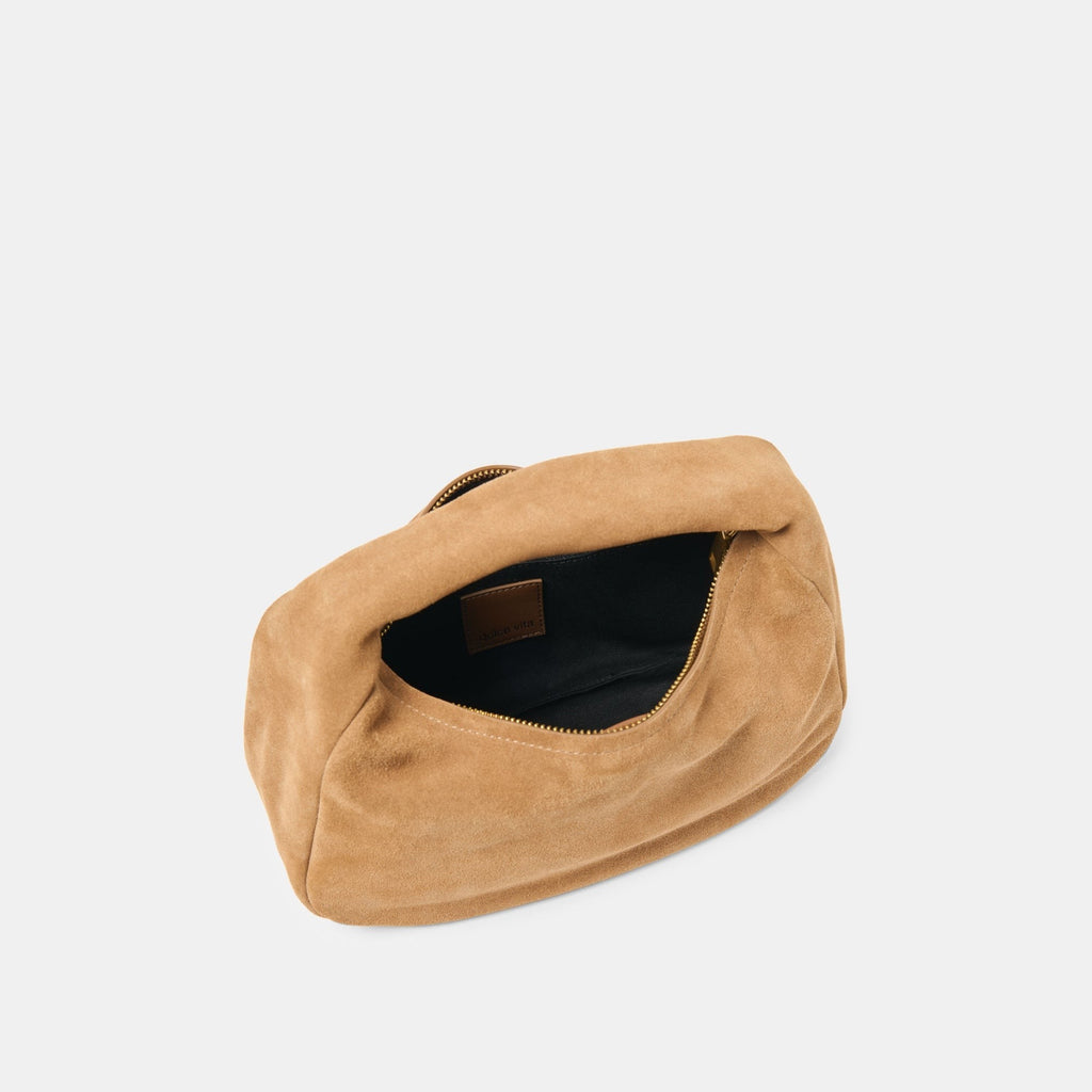 FRANKIE HANDBAG BROWN SUEDE