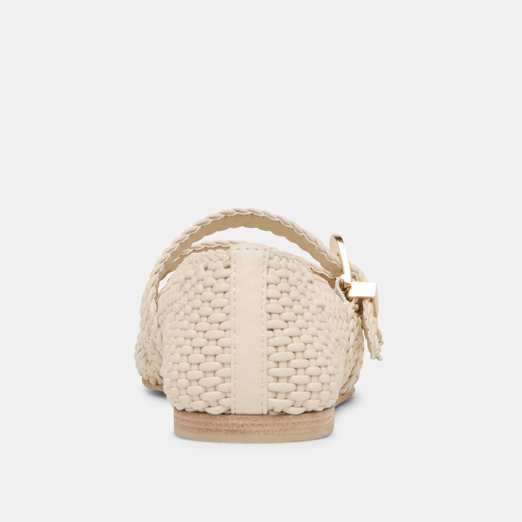 BAYLEE WOVEN BALLET FLATS CREME WOVEN STELLA