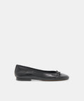 RITLA WIDE BALLET FLATS BLACK LEATHER