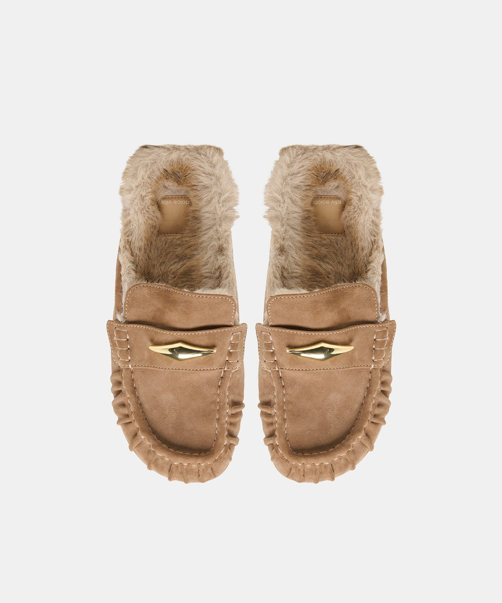 JODERO PLUSH FLATS MUSHROOM SUEDE