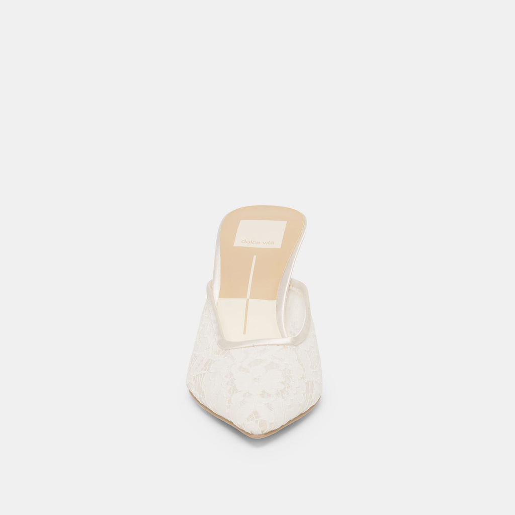 CLEO HIGH HEELS TRUE WHITE LACE
