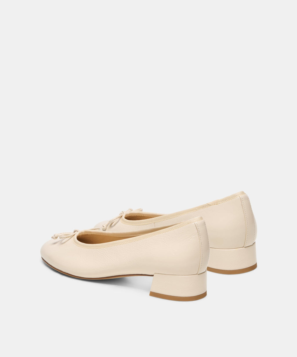 RITLA MID HEELS ALABASTER LEATHER