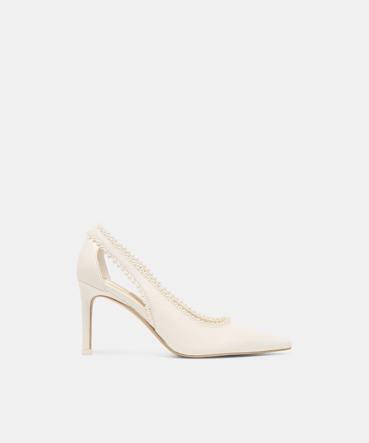KELSON PEARL HEELS TRUE WHITE LEATHER