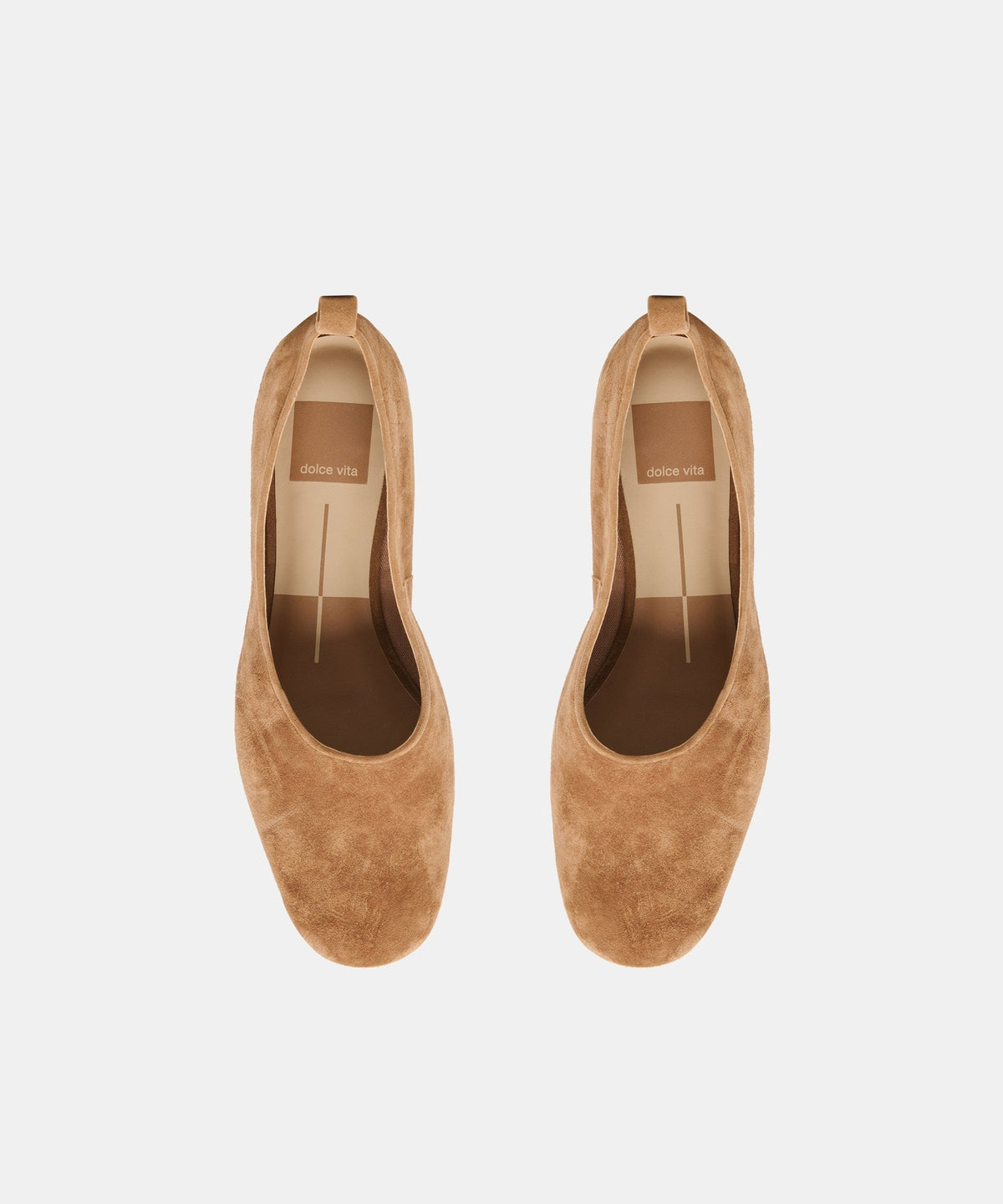 KORY BALLET FLATS LT BROWN SUEDE