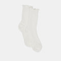 POINTELLE SOCKS WHITE