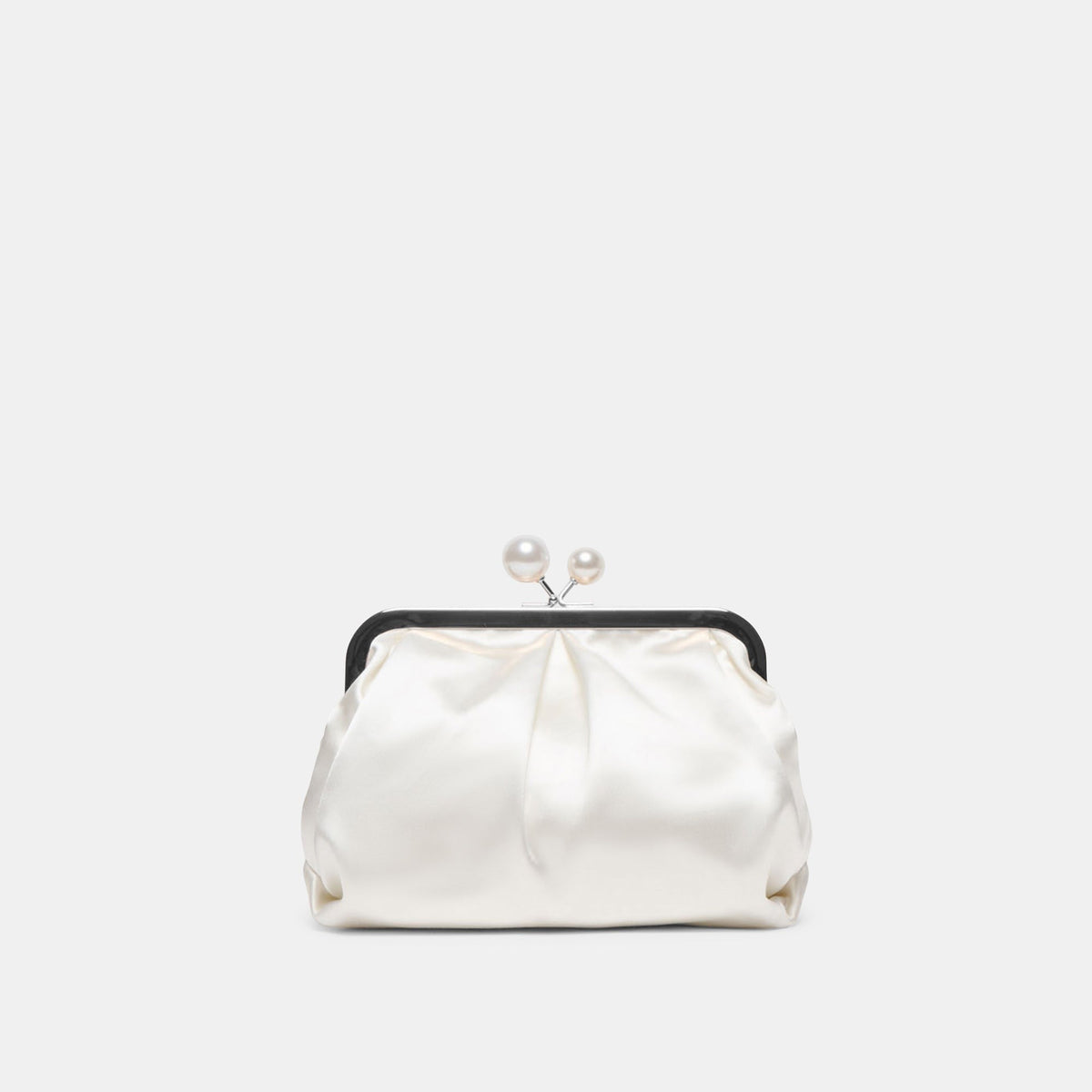 KENDALL CLUTCH WHITE SATIN