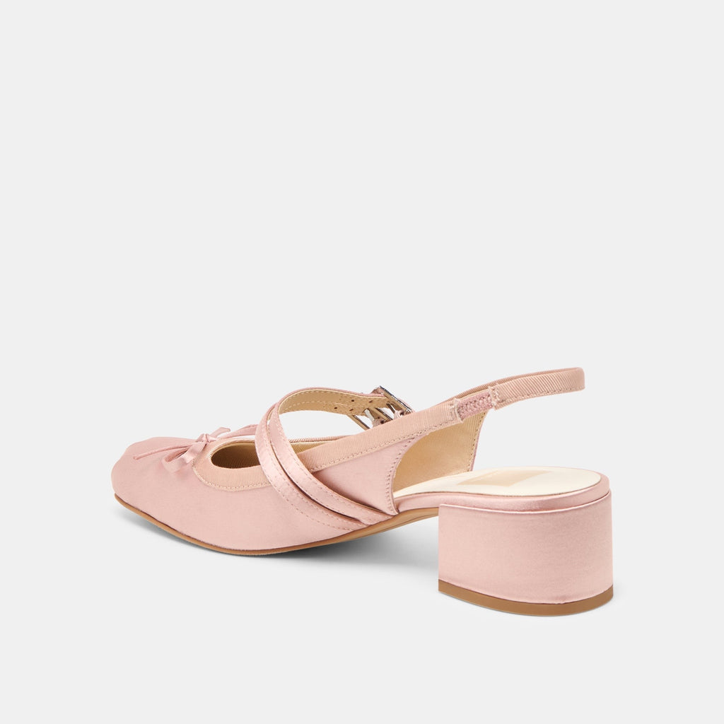LORIS HEELS BLUSH SATIN