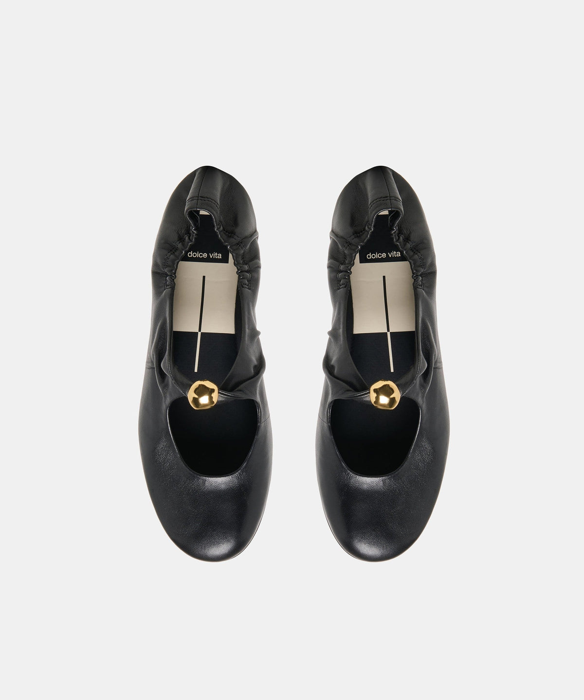 CORNEL FLATS BLACK LEATHER