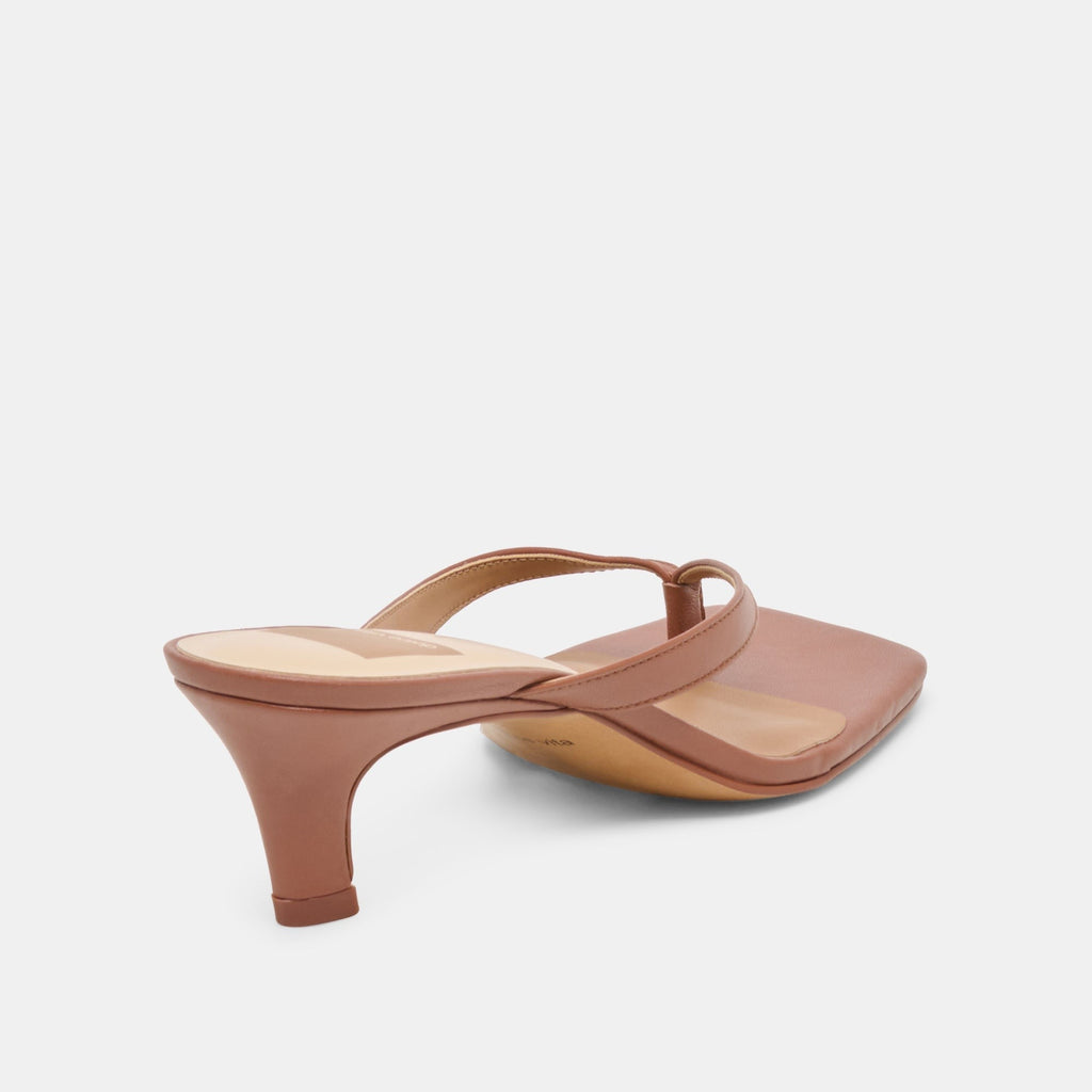 RAMIA HEELS COGNAC LEATHER
