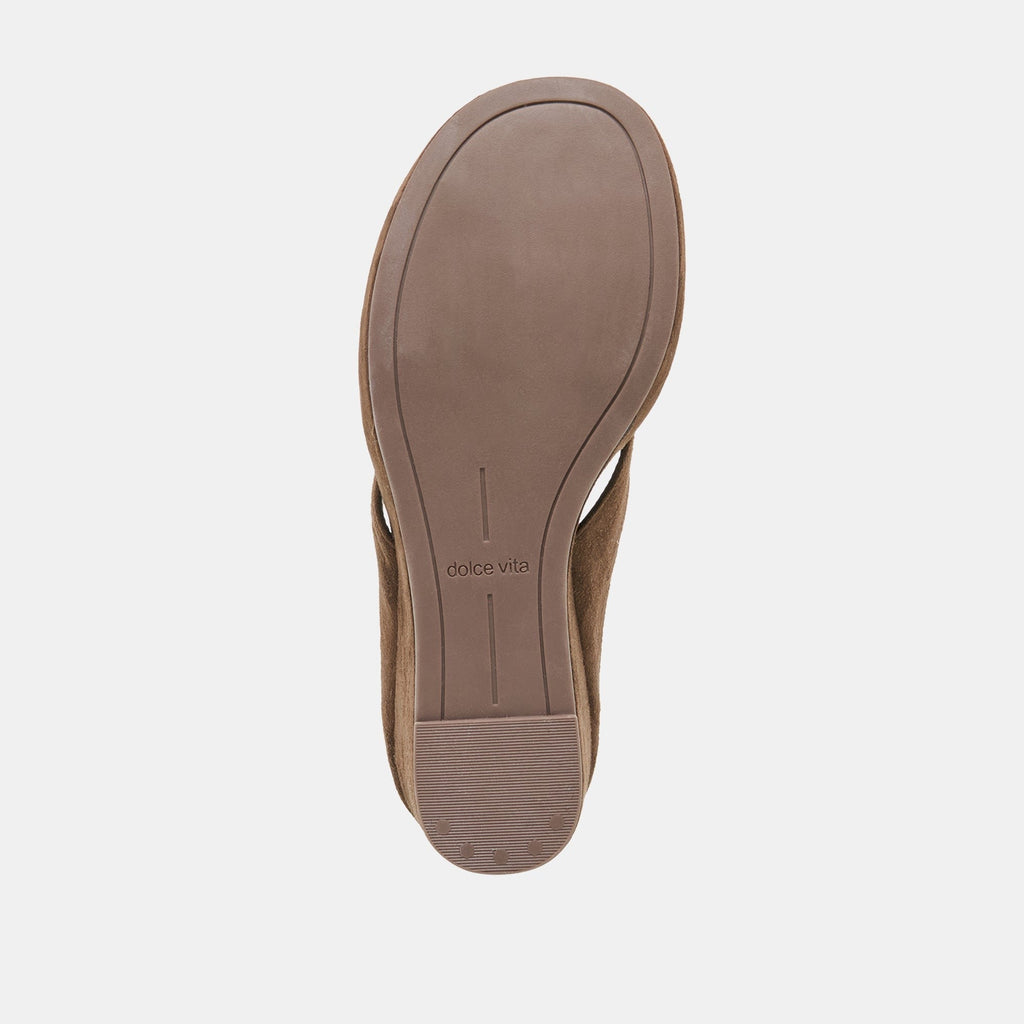 HINNA WEDGES DK BROWN SUEDE