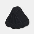5 PACK NO SHOW SOCKS BLACK