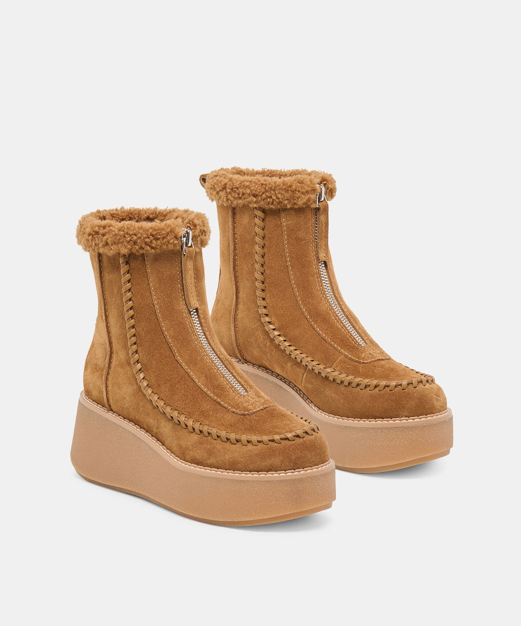 ROBEN BOOTS LT BROWN SUEDE