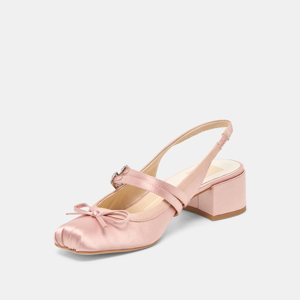 LORIS HEELS BLUSH SATIN
