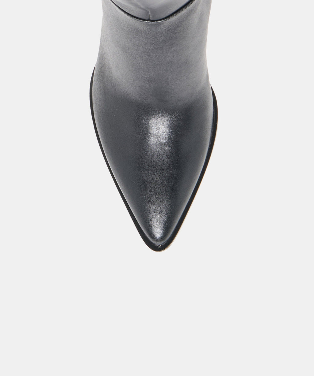 ALIMA WIDE CALF BOOTS BLACK LEATHER