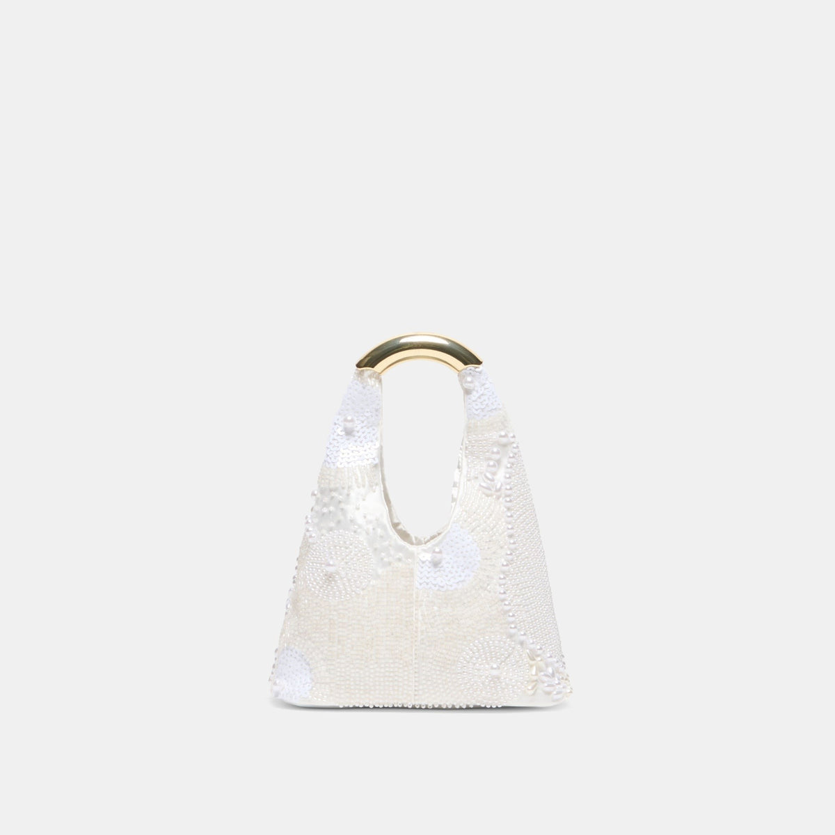 EVELISE MINI HANDBAG WHITE PEARL SATIN