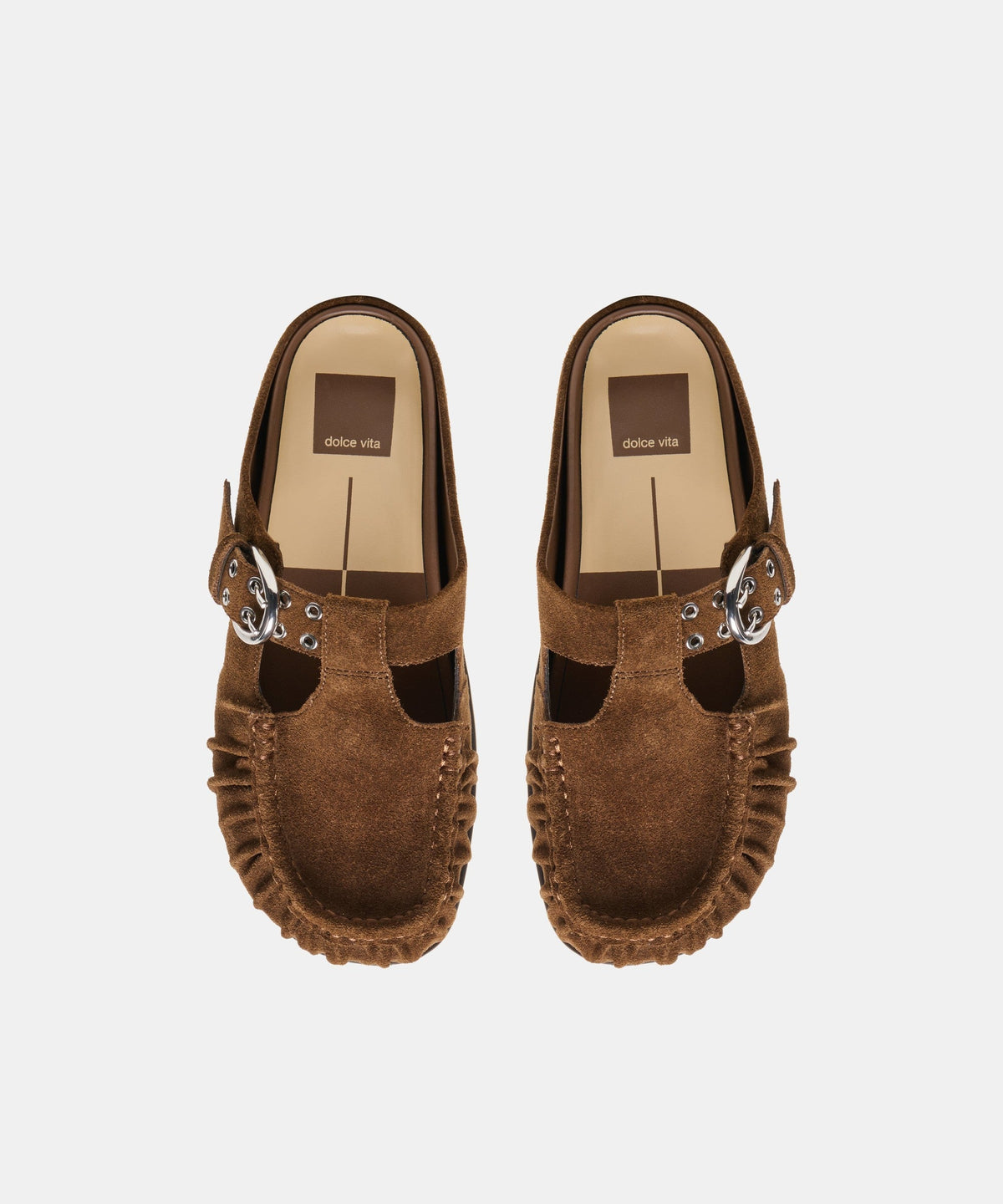 JEANNE FLATS CHESTNUT SUEDE