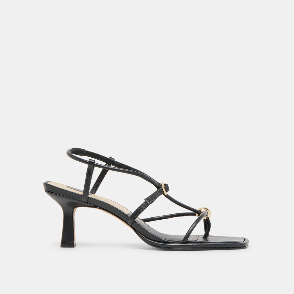 MYLEE HEELS BLACK LEATHER