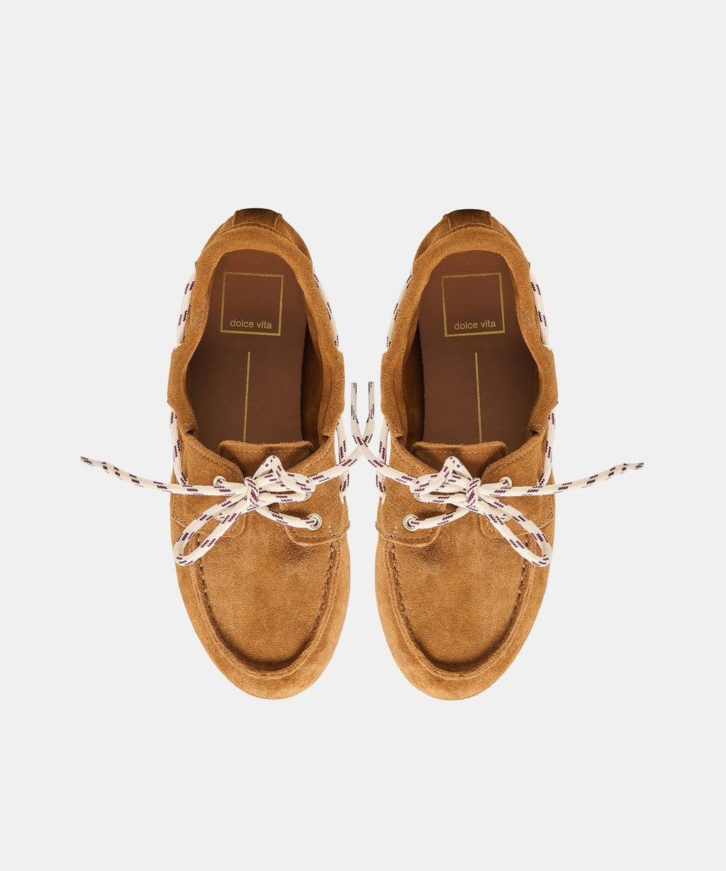 FLORAH LOAFERS TAN SUEDE