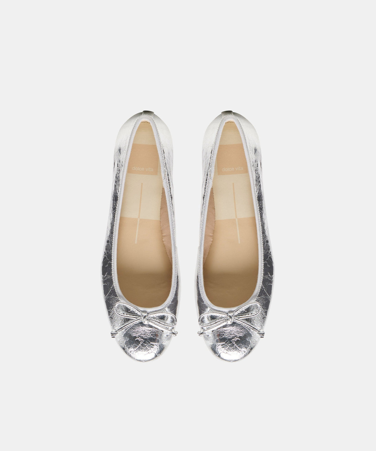 RITLA BALLET FLATS SILVER CRINKLE PATENT