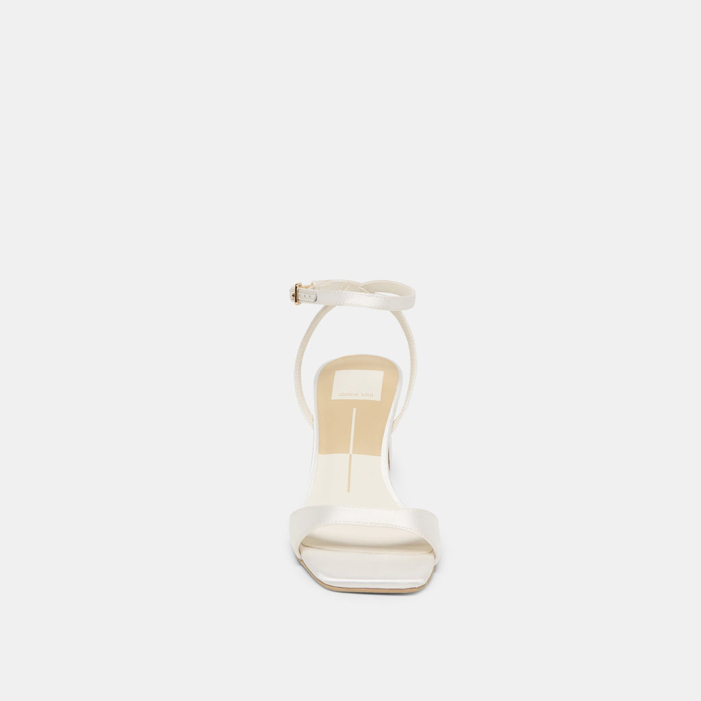TILDA HEELS TRUE WHITE SATIN