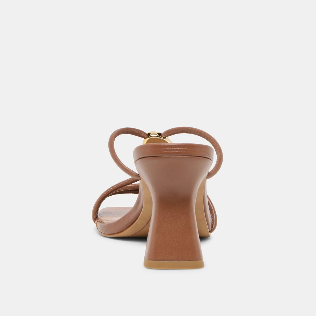 ALAYNA HEELS COGNAC LEATHER