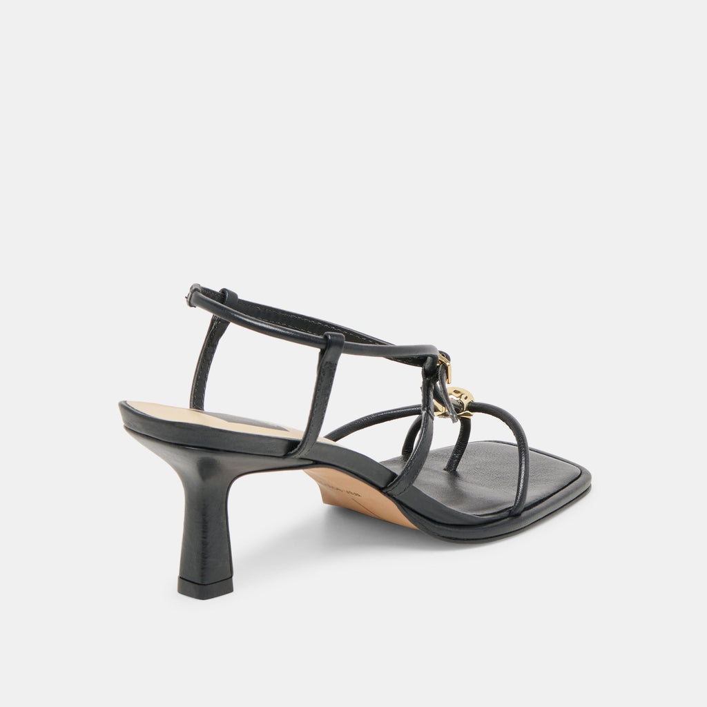 MYLEE HEELS BLACK LEATHER