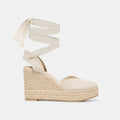 NOURA WEDGES ECRU LINEN