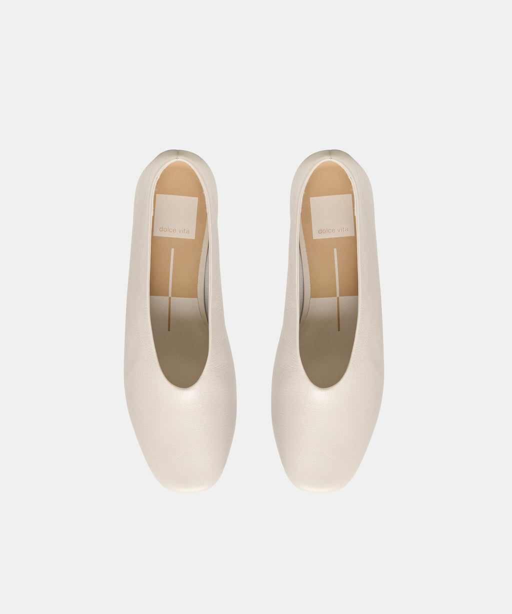 ANDEY HEELS BONE LEATHER