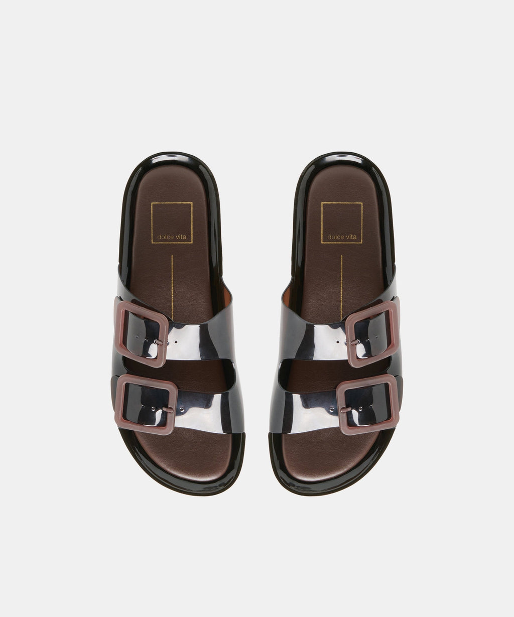 JULIO X SANDALS CHOCOLATE VINYL