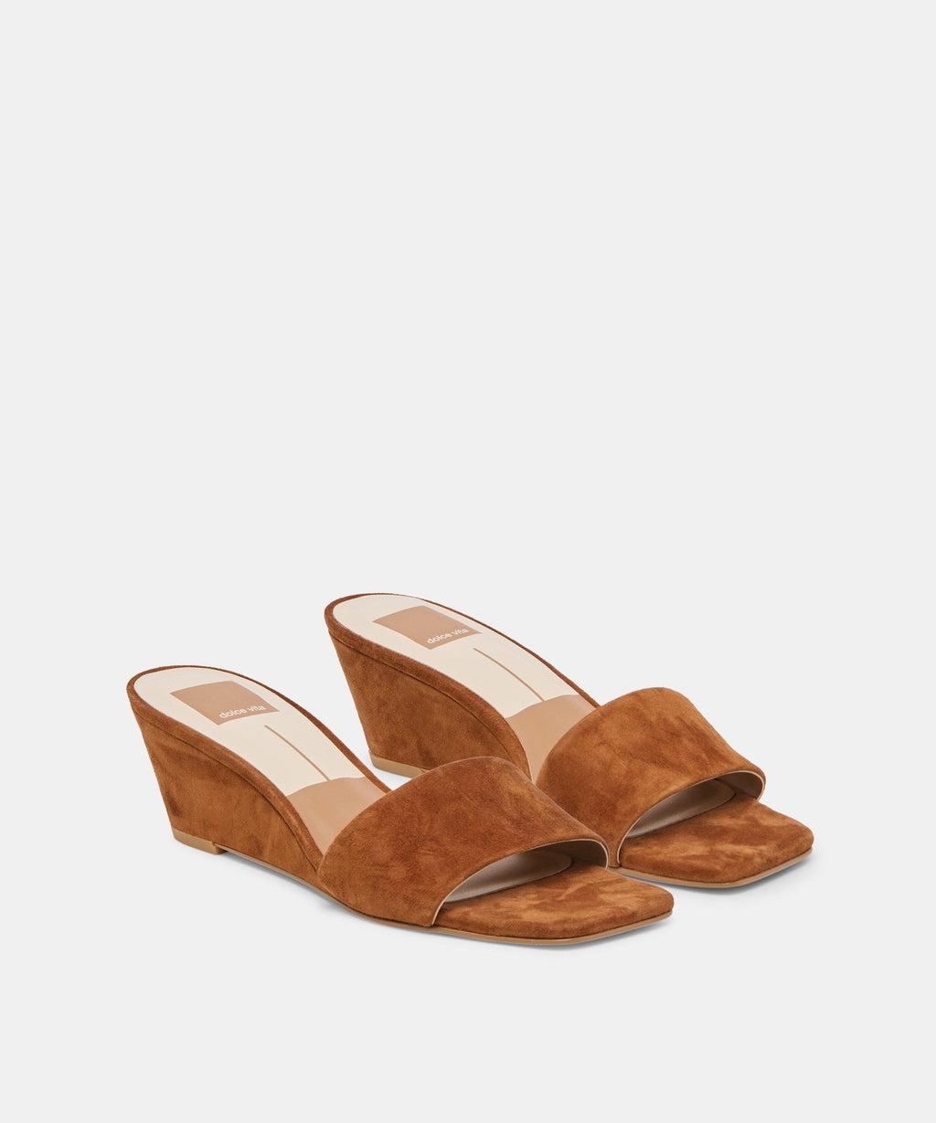 QAILY WEDGES BROWN SUEDE