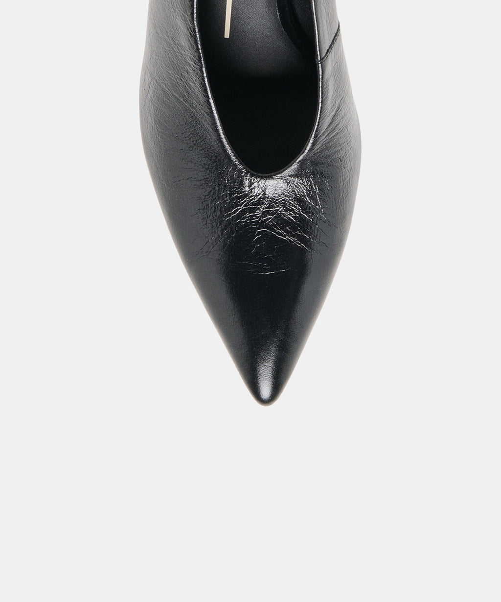EMANI HEELS BLACK LEATHER