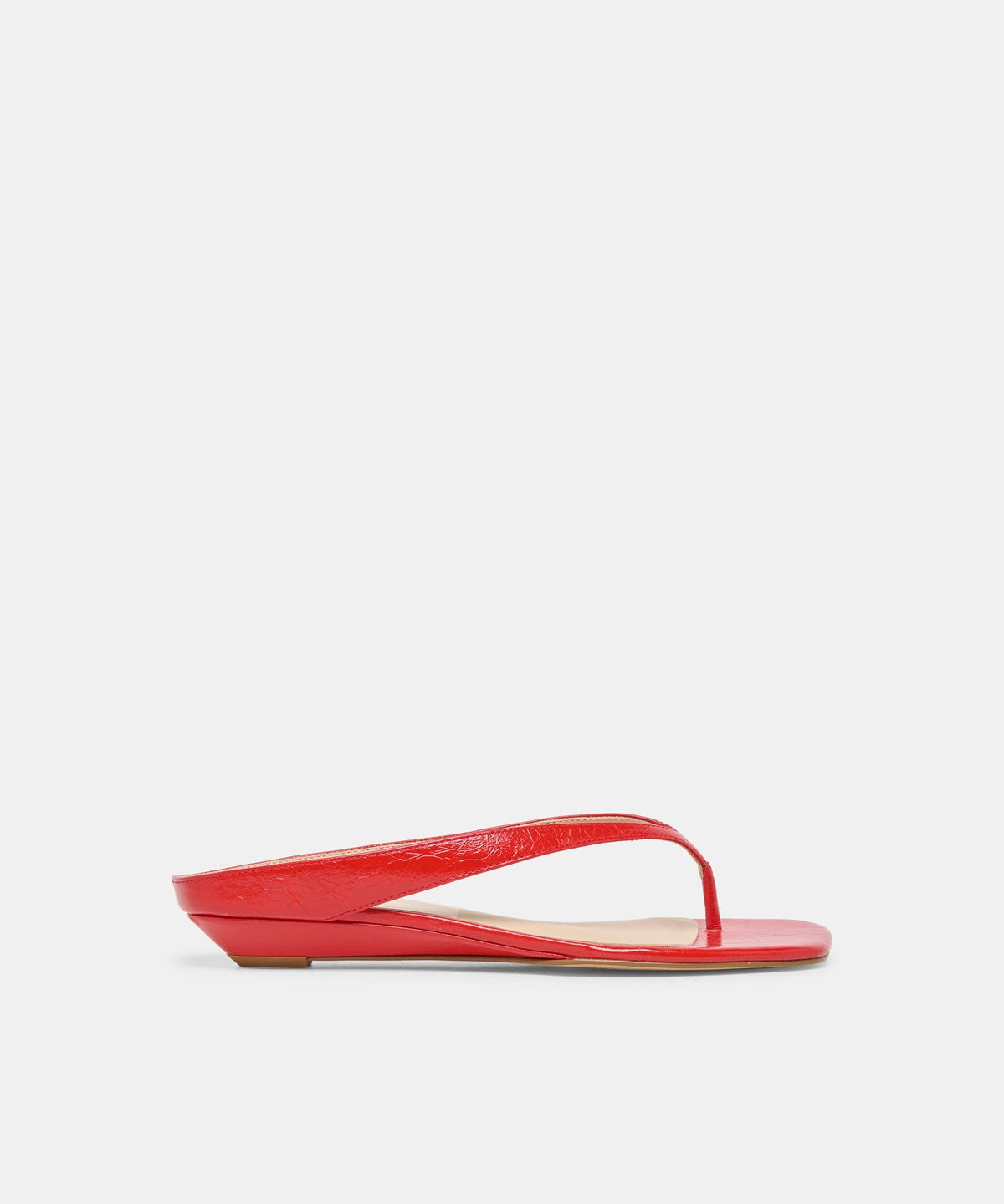GIZEL SANDALS RED CRINKLE PATENT