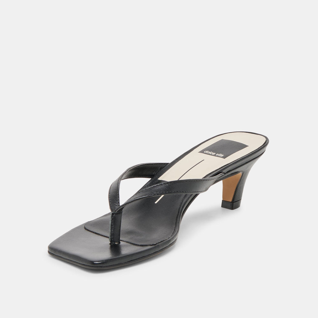 RAMIA HEELS BLACK LEATHER